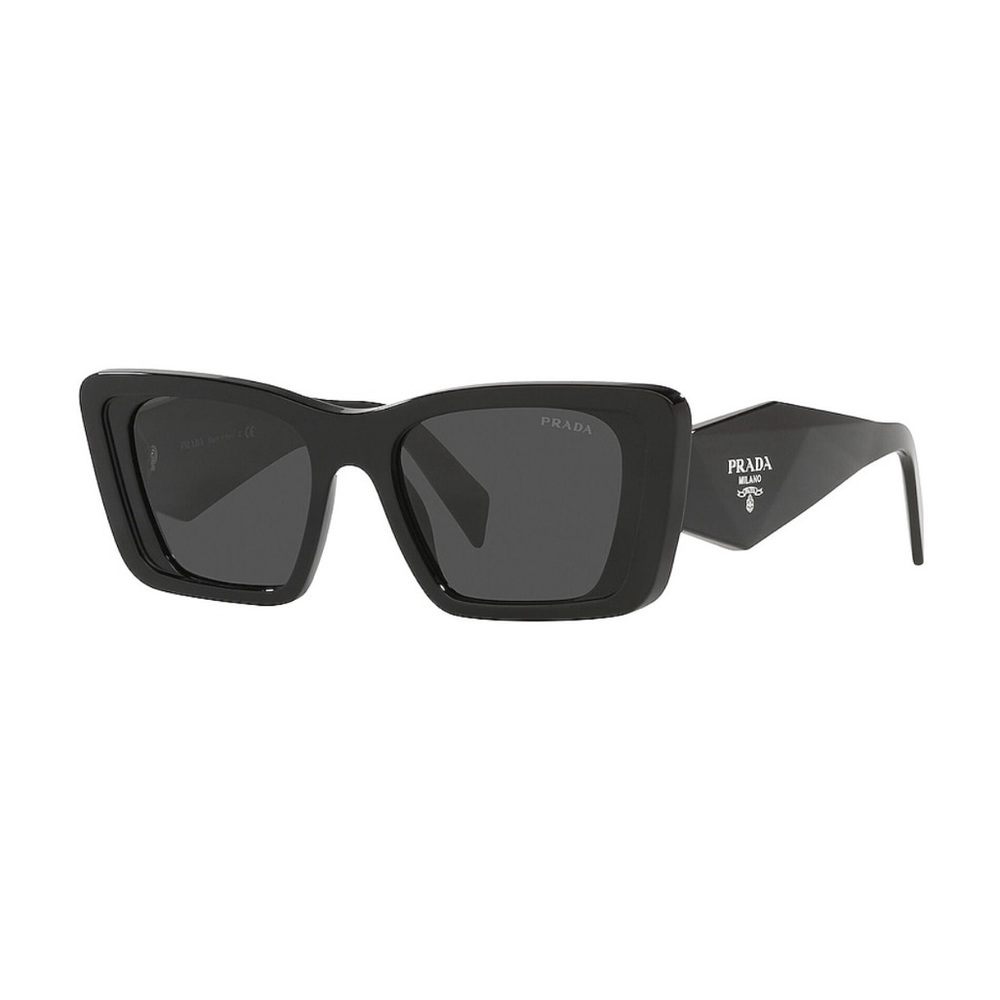 Prada Black Rectangular Sunglasses with Bold Design